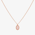 Gemstone oval pendant necklace