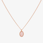 Gemstone oval pendant necklace