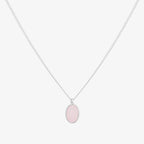 Gemstone oval pendant necklace